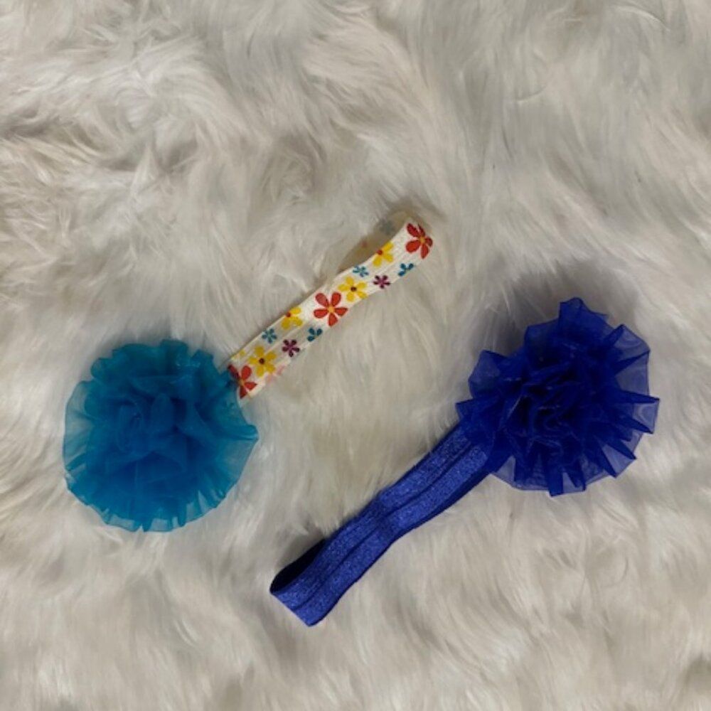 ***** Bundle (2) of 3" Organza Flower is on a FOE headband   HB8251  Handmade NW